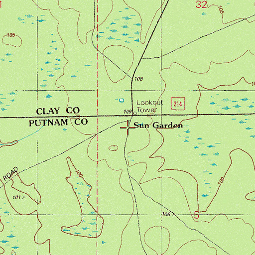 Topographic Map of Sun Garden, FL