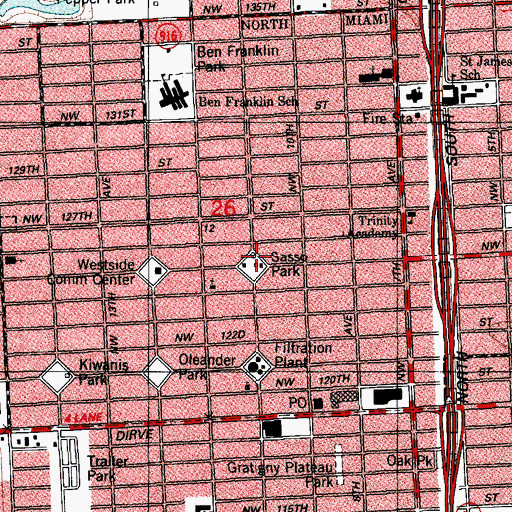 Topographic Map of Sasso Park, FL