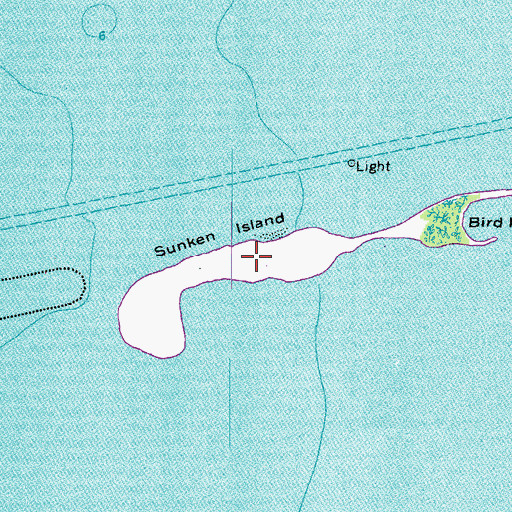 Topographic Map of Sunken Island, FL