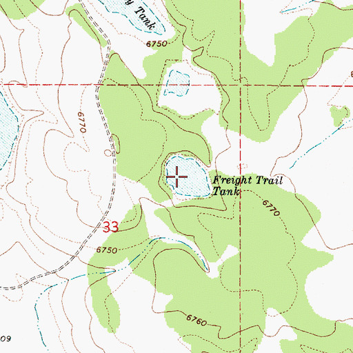 Topographic Map of Freight Trail Tank, AZ