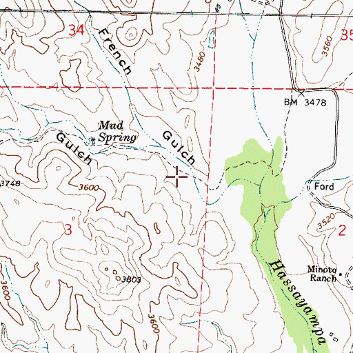 Topographic Map of French Gulch, AZ