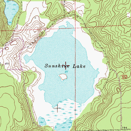Topographic Map of Sunshine Lake, FL