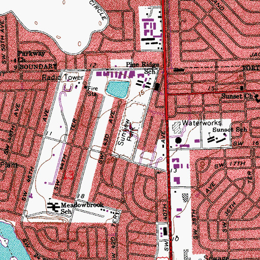 Topographic Map of Sunview Park, FL