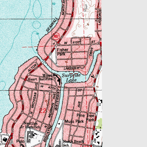 Topographic Map of Surprise Lake, FL