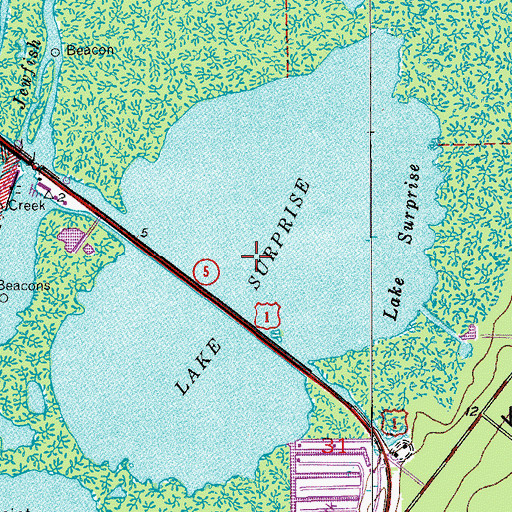 Topographic Map of Lake Surprise, FL
