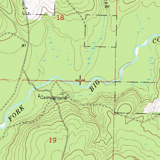 Topographic Map of Surveyors Creek, FL