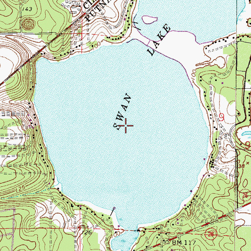 Topographic Map of Swan Lake, FL