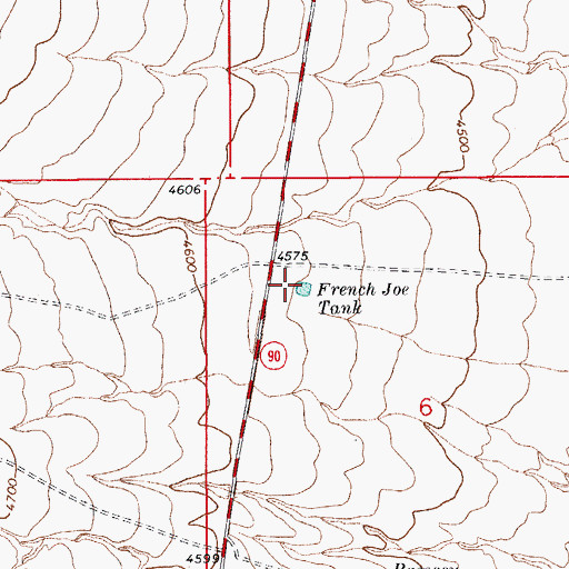 Topographic Map of French Joe Tank, AZ