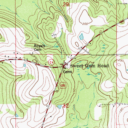 Topographic Map of Sweet Gum Head, FL