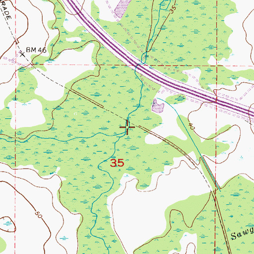 Topographic Map of Sweetwater Branch, FL