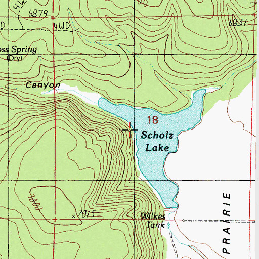 Topographic Map of Frenchy Canyon, AZ