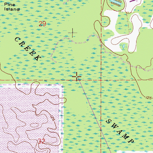 Topographic Map of Swift Creek, FL