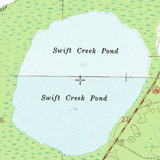Topographic Map of Swift Creek Pond, FL