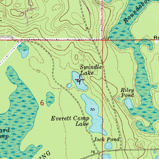 Topographic Map of Swindle Lake, FL
