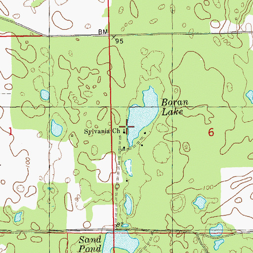 Topographic Map of Sylvania School, FL