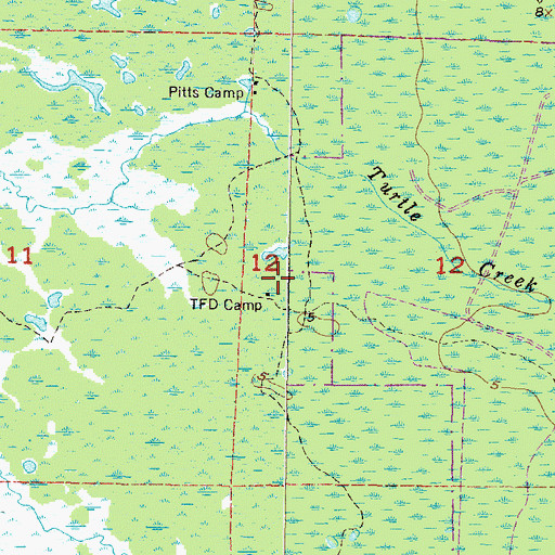 Topographic Map of TFD Camp, FL