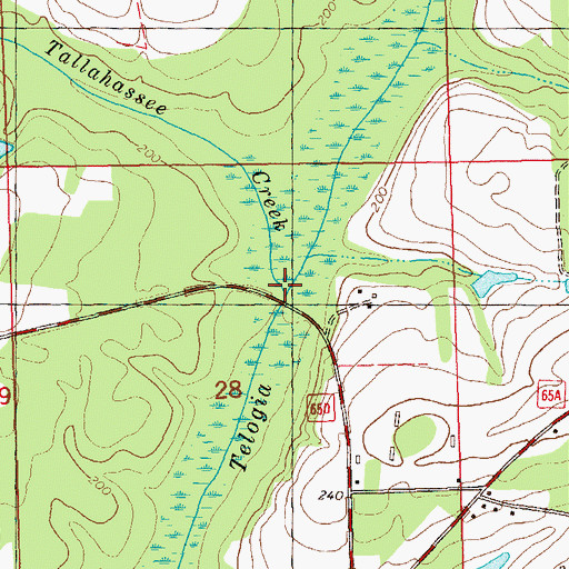 Topographic Map of Tallahassee Creek, FL