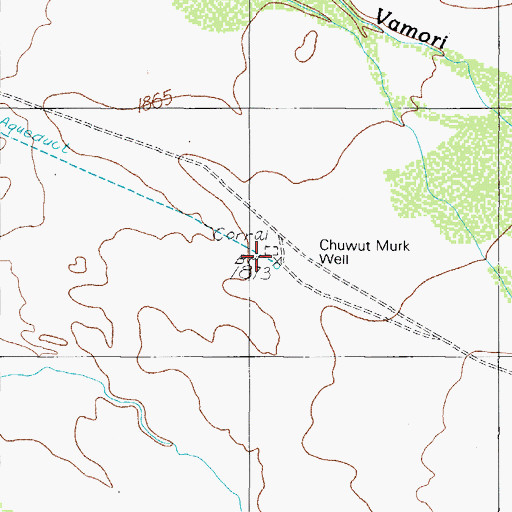 Topographic Map of Chuwut Murk Well, AZ