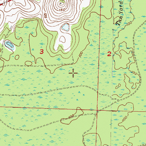 Topographic Map of Tan Yard Creek, FL
