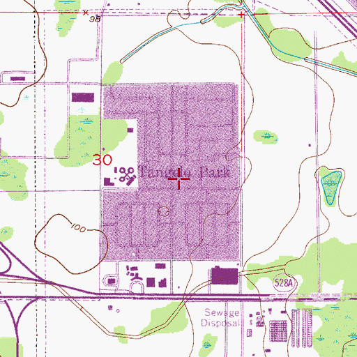 Topographic Map of Tangelo Park, FL