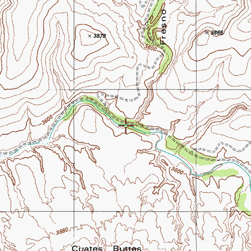 Topographic Map of Fresno Canyon, AZ