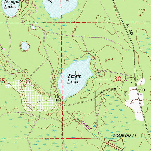 Topographic Map of Tank Lake, FL