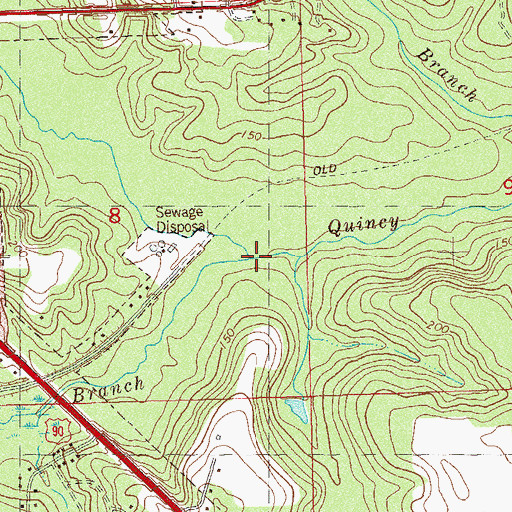 Topographic Map of Tanyard Branch, FL