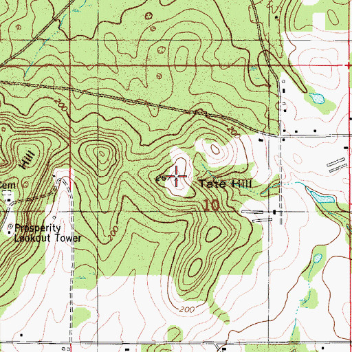 Topographic Map of Tate Hill, FL