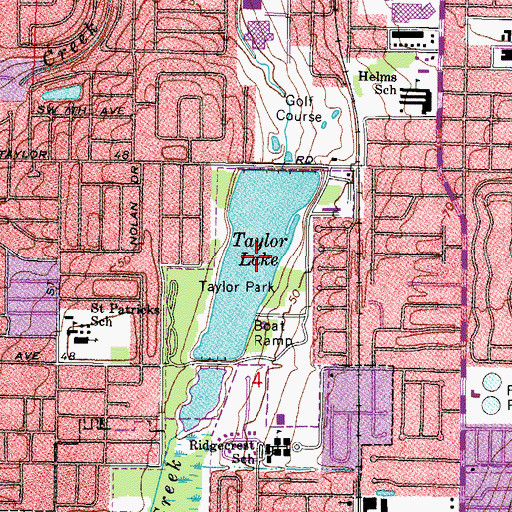 Topographic Map of Taylor Lake, FL