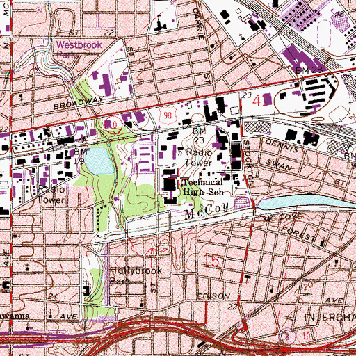Topographic Map of Technical High School, FL