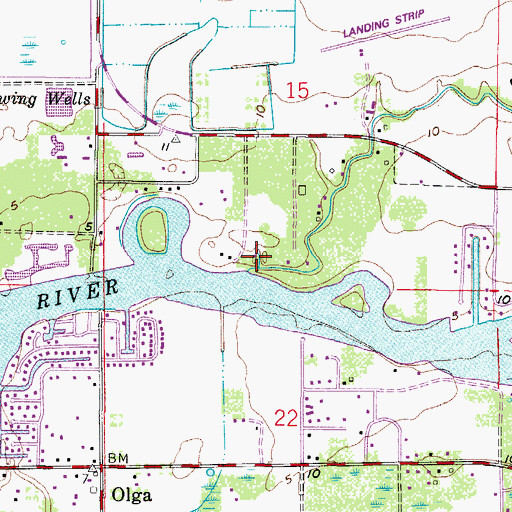 Topographic Map of Telegraph Creek, FL