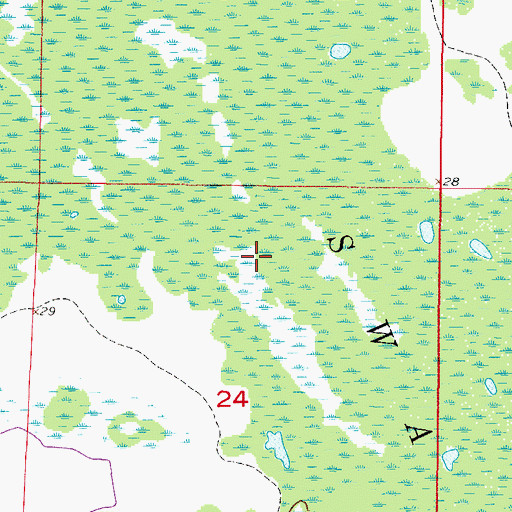 Topographic Map of Telegraph Swamp, FL