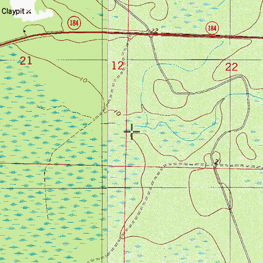 Topographic Map of Tenmile Creek, FL