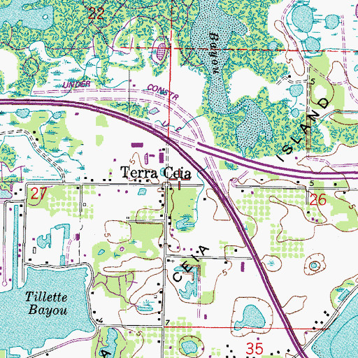 Topographic Map of Terra Ceia, FL