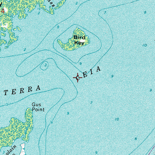 Topographic Map of Terra Ceia Bay, FL