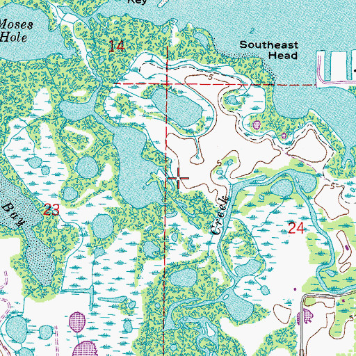 Topographic Map of Terra Ceia River, FL