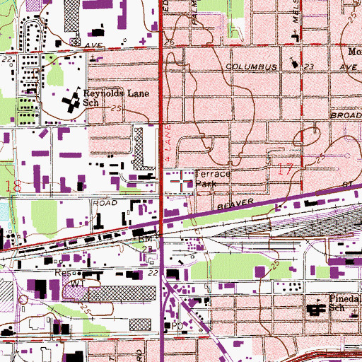 Topographic Map of Terrace Park, FL