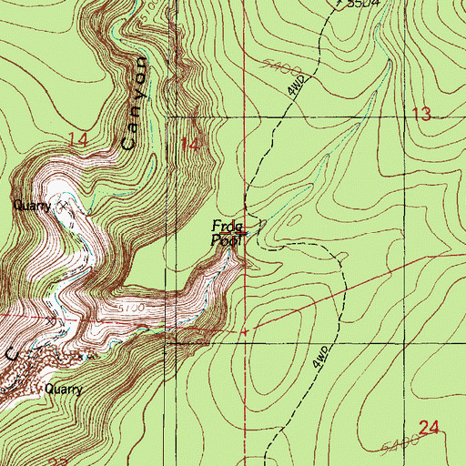 Topographic Map of Frog Pool, AZ