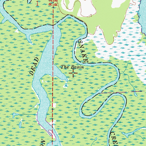 Topographic Map of The Basin, FL