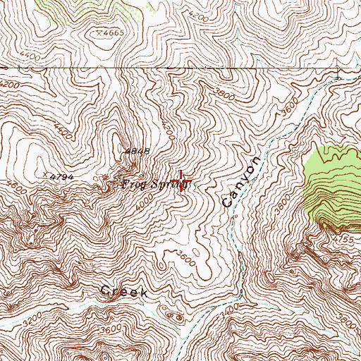 Topographic Map of Frog Spring, AZ