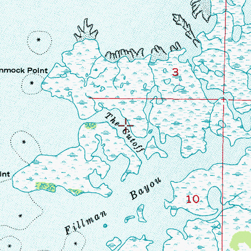 Topographic Map of The Cutoff, FL