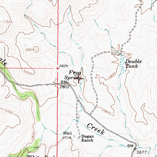 Topographic Map of Frog Spring, AZ