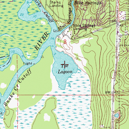 Topographic Map of The Lagoon, FL
