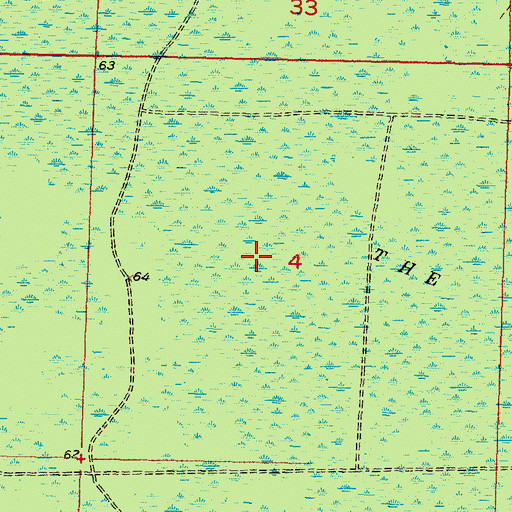 Topographic Map of The Meadows, FL
