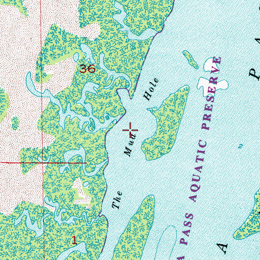 Topographic Map of The Mud Hole, FL