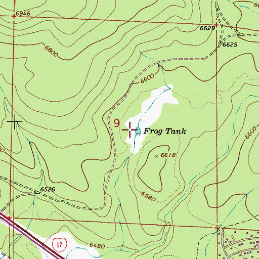 Topographic Map of Frog Tank, AZ