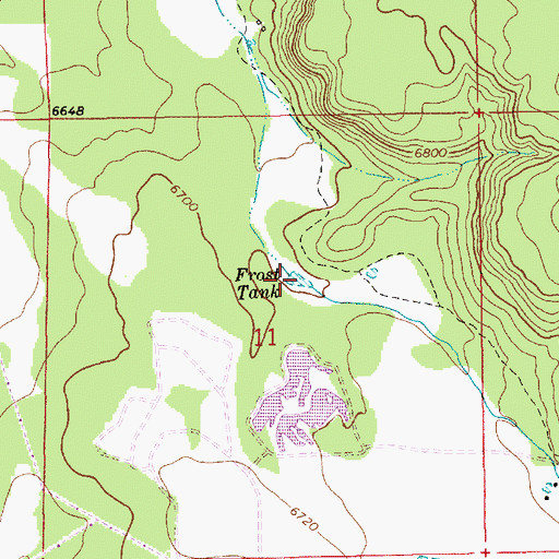 Topographic Map of Frost Tank, AZ