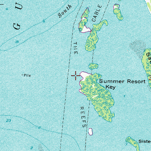 Topographic Map of The Reefs, FL