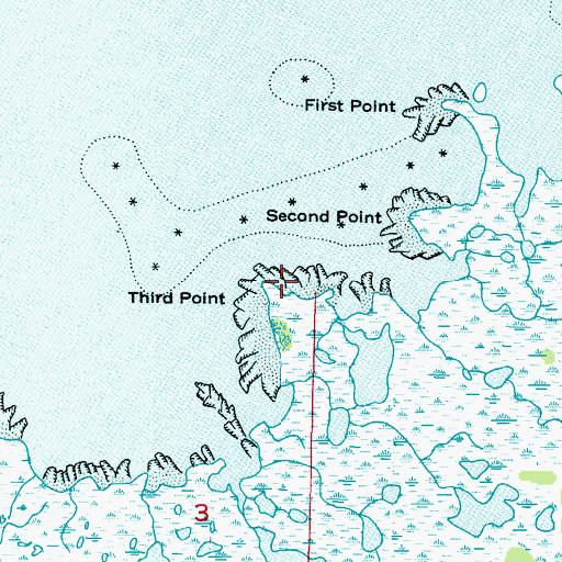 Topographic Map of Third Point, FL