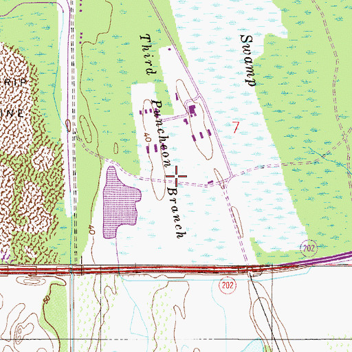 Topographic Map of Third Puncheon Branch, FL